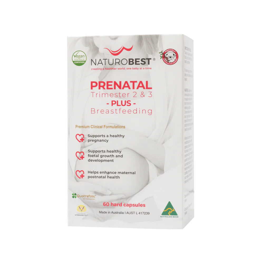 Naturobest Prenatal Trimester 2 & 3 Plus Breastfeeding 60 Caps