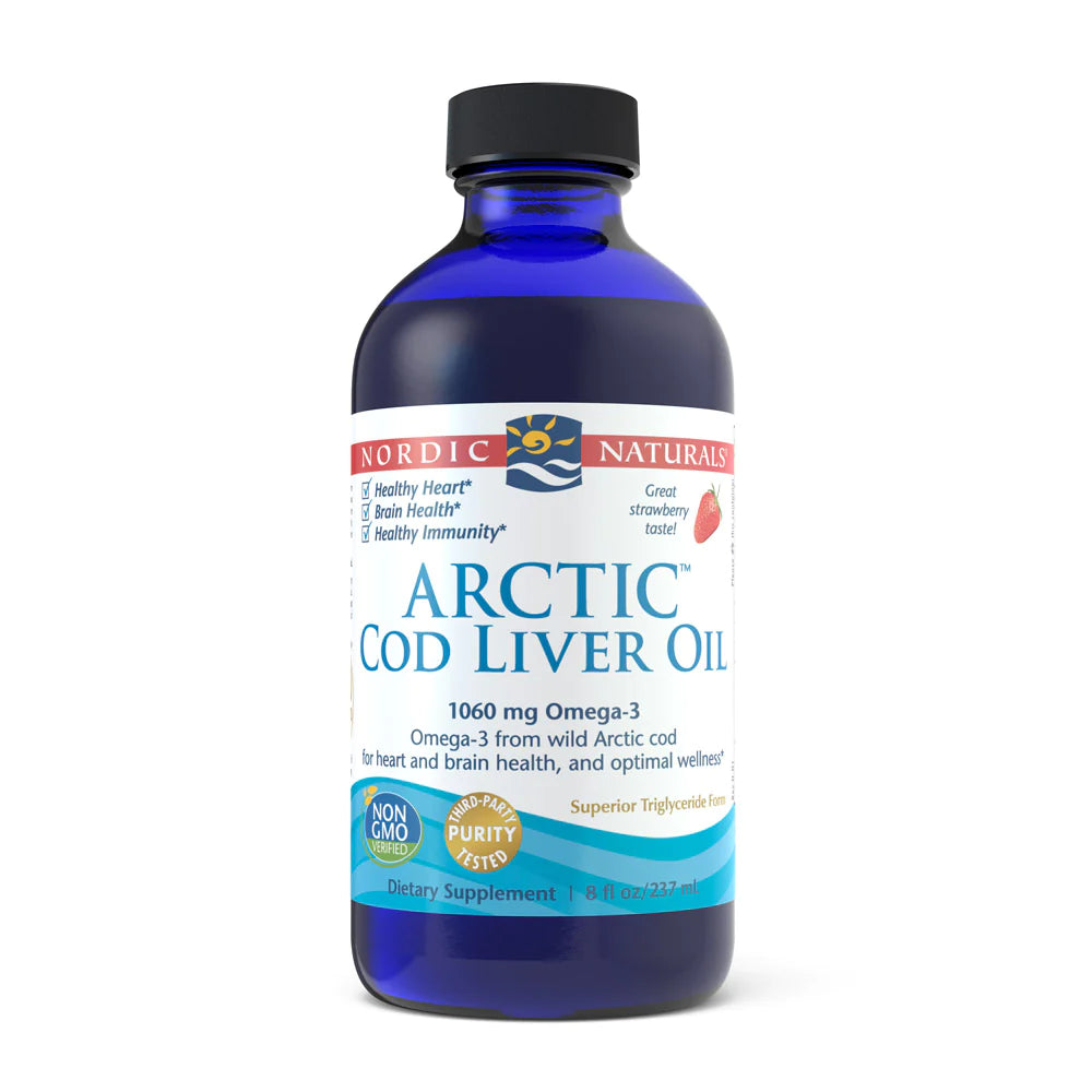 Nordic Naturals Arctic Cod Liver Oil  Strawberry 8oz